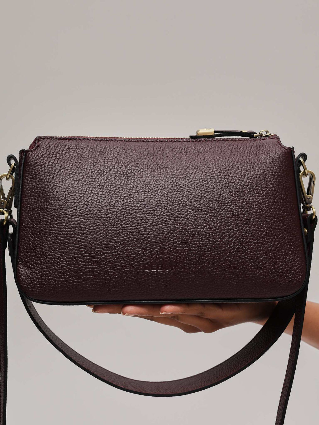 Сумка багет Deboro 31103 зимняя вишня