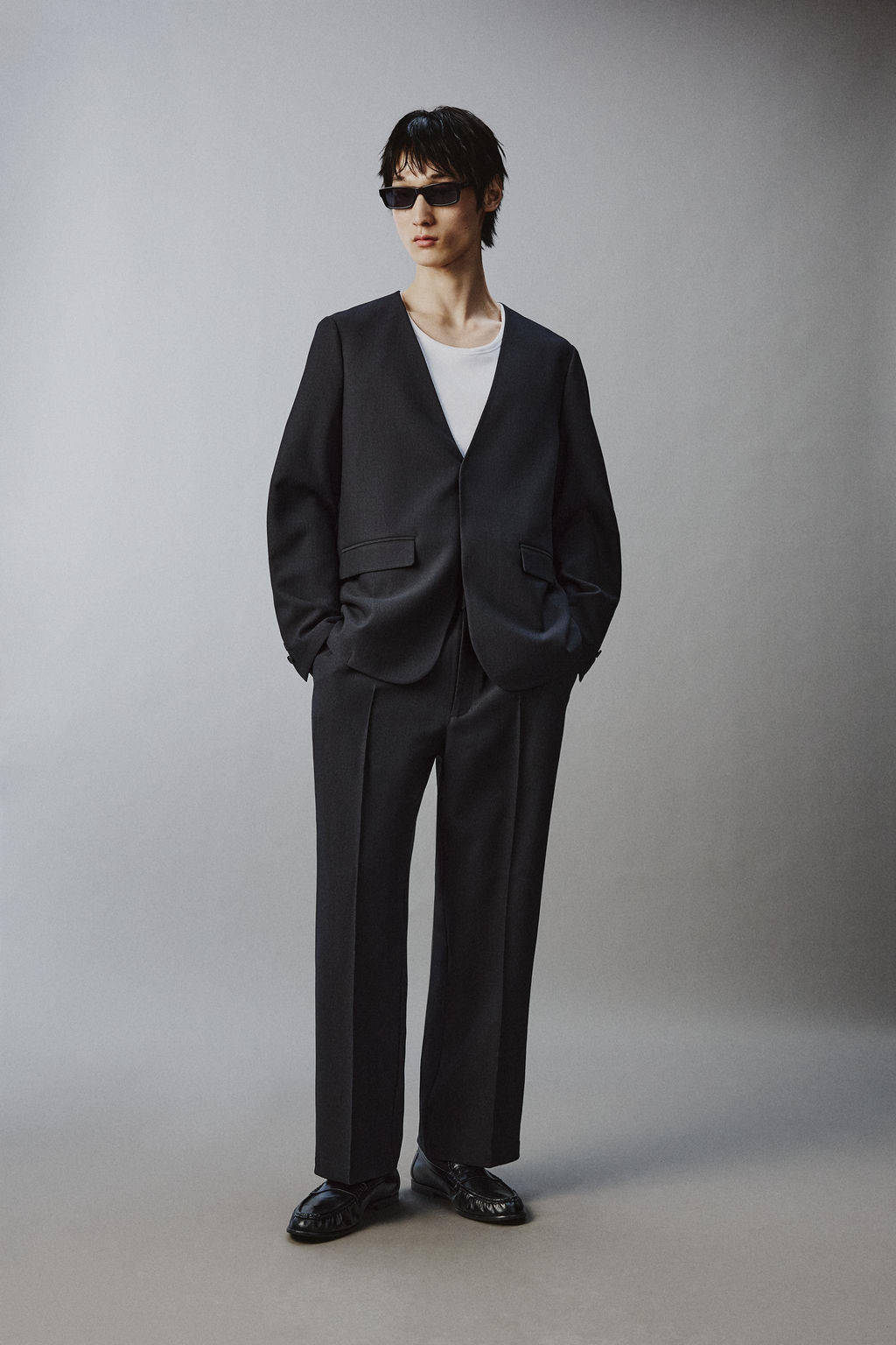 PANTAL?N TRAJE RELAXED FIT / Antracita oscuro - Zara фото 11