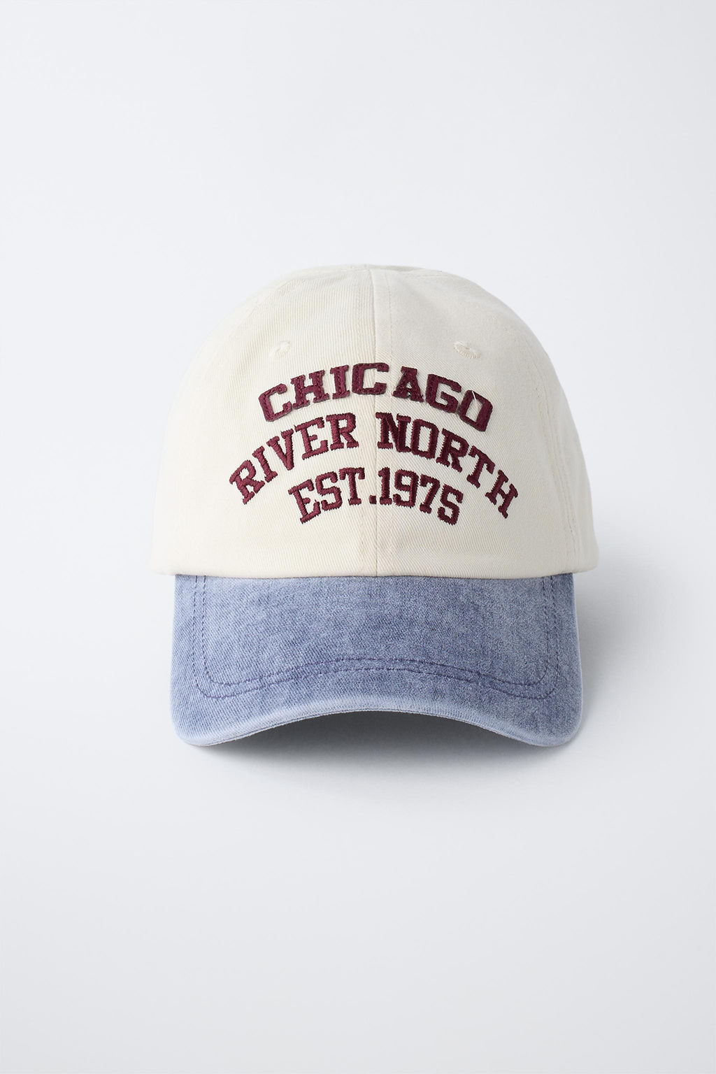 GORRA VARSITY TEXTO BORDADO / Crudo / Marino - Zara фото 6