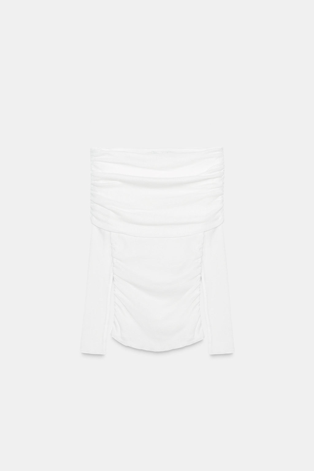 GATHERED BANDEAU T-SHIRT - Zara фото 8