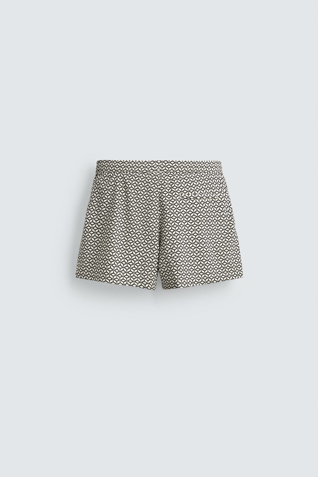 SHORT GEOMETRIC PRINT SWIMMING TRUNKS - Zara фото 2