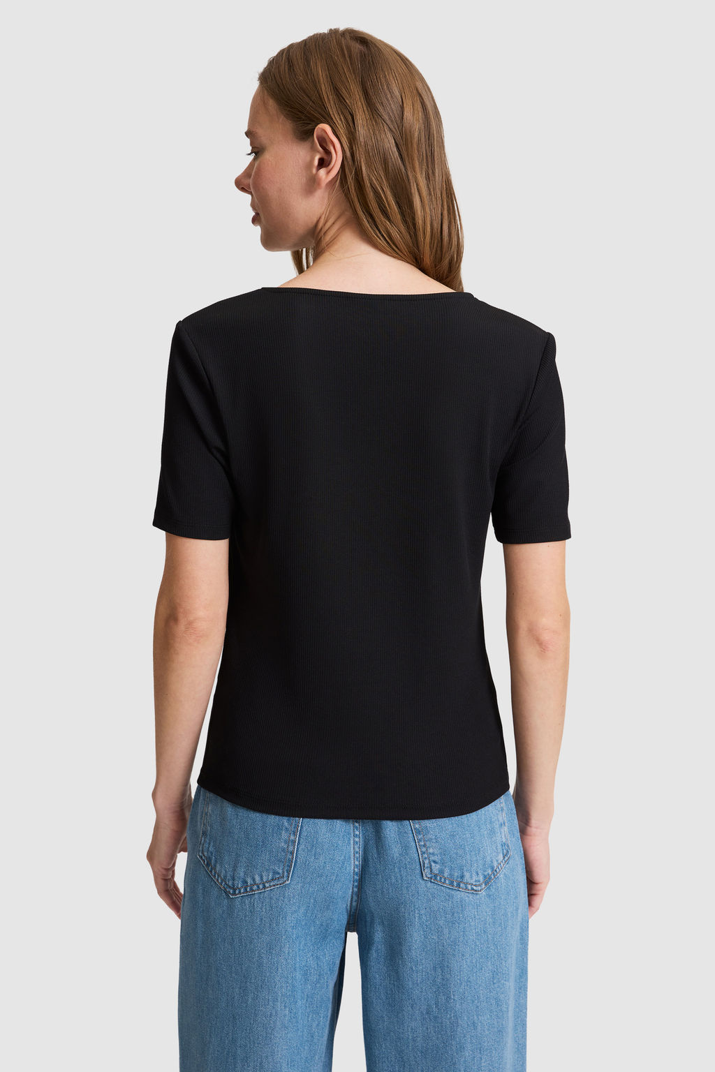 Kad_n Siyah Kare Yaka Basic Ti__rt - U.s. polo assn фото 5