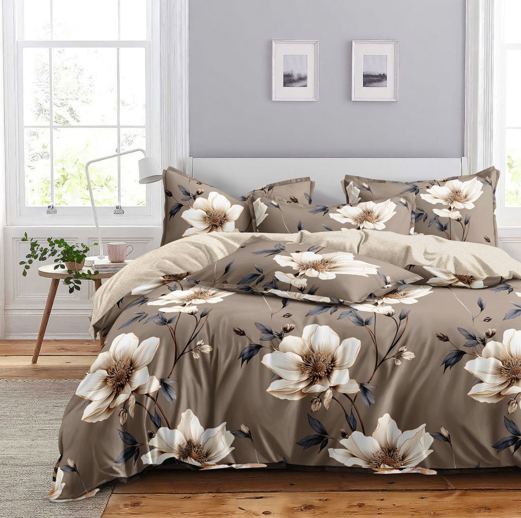 Постельное белье - Поплин 6516 Романс Евро (молния)