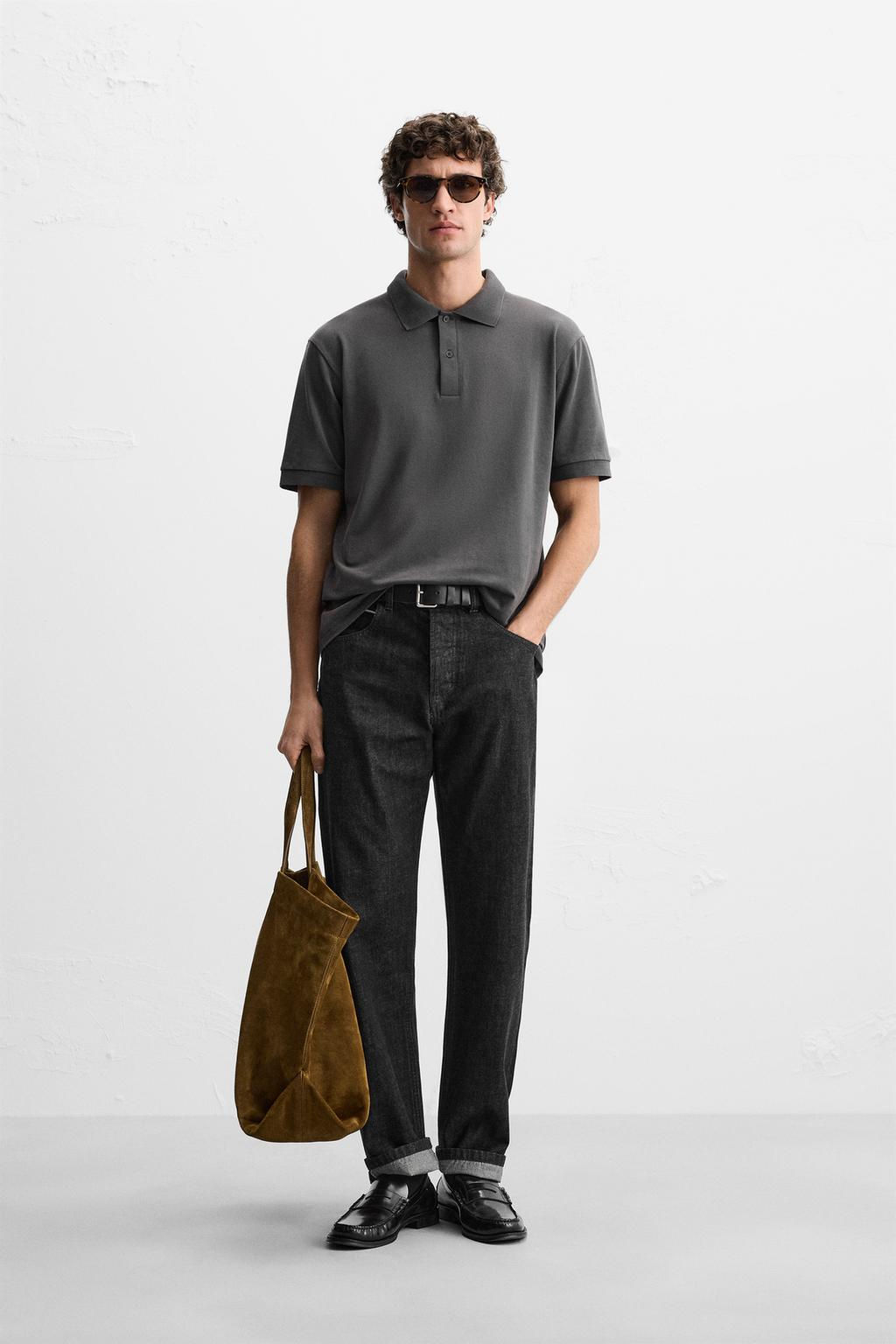 BASIC PIQUE TEXTURE POLO SHIRT - Zara фото 11