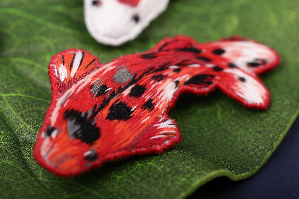 Набор для вышивания PANNA Живая картина JK-2248 Броши. Карпы кои 3.7 х 7.5 см