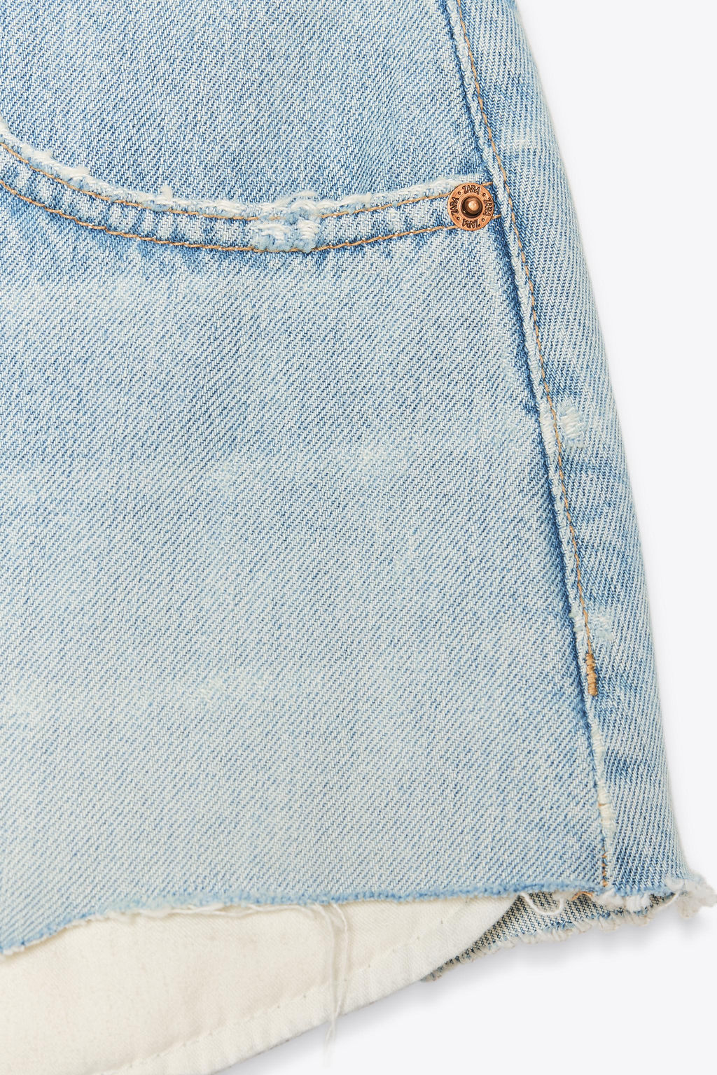 TRF MINI MID-WAIST DENIM SHORTS - Zara фото 7