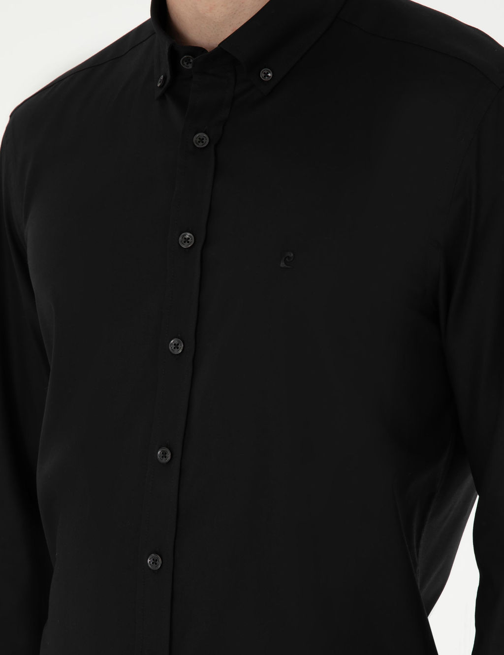 Рубашка Siyah Slim Fit длинный рукав черная