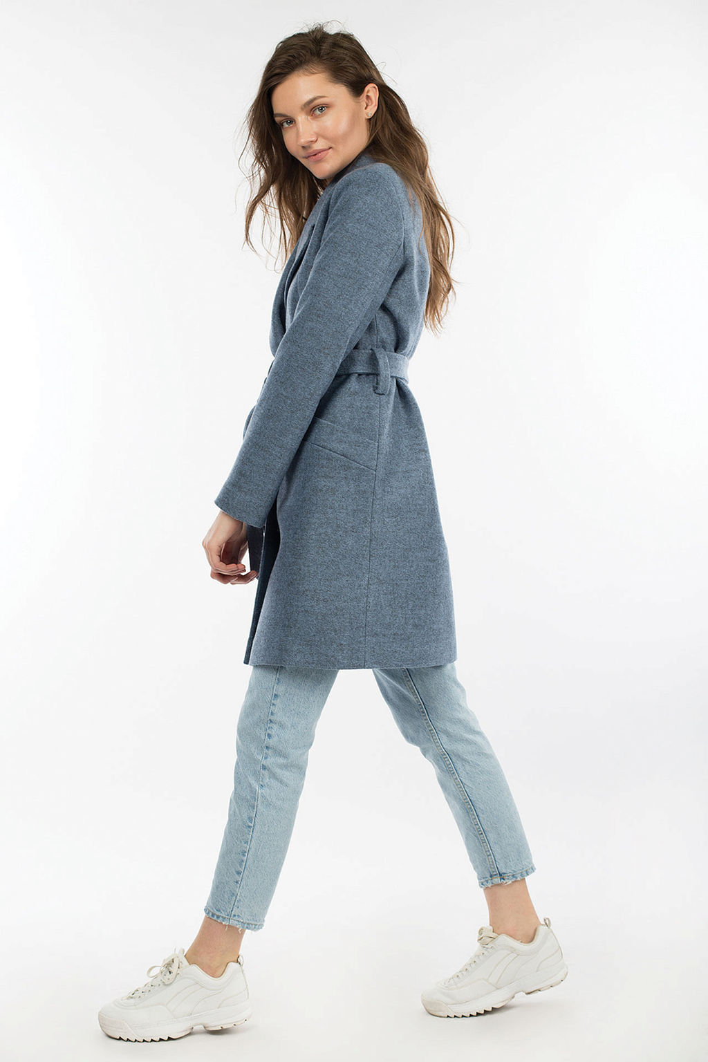 Пальто женское демисезонное(пояс) - El podio фото 4