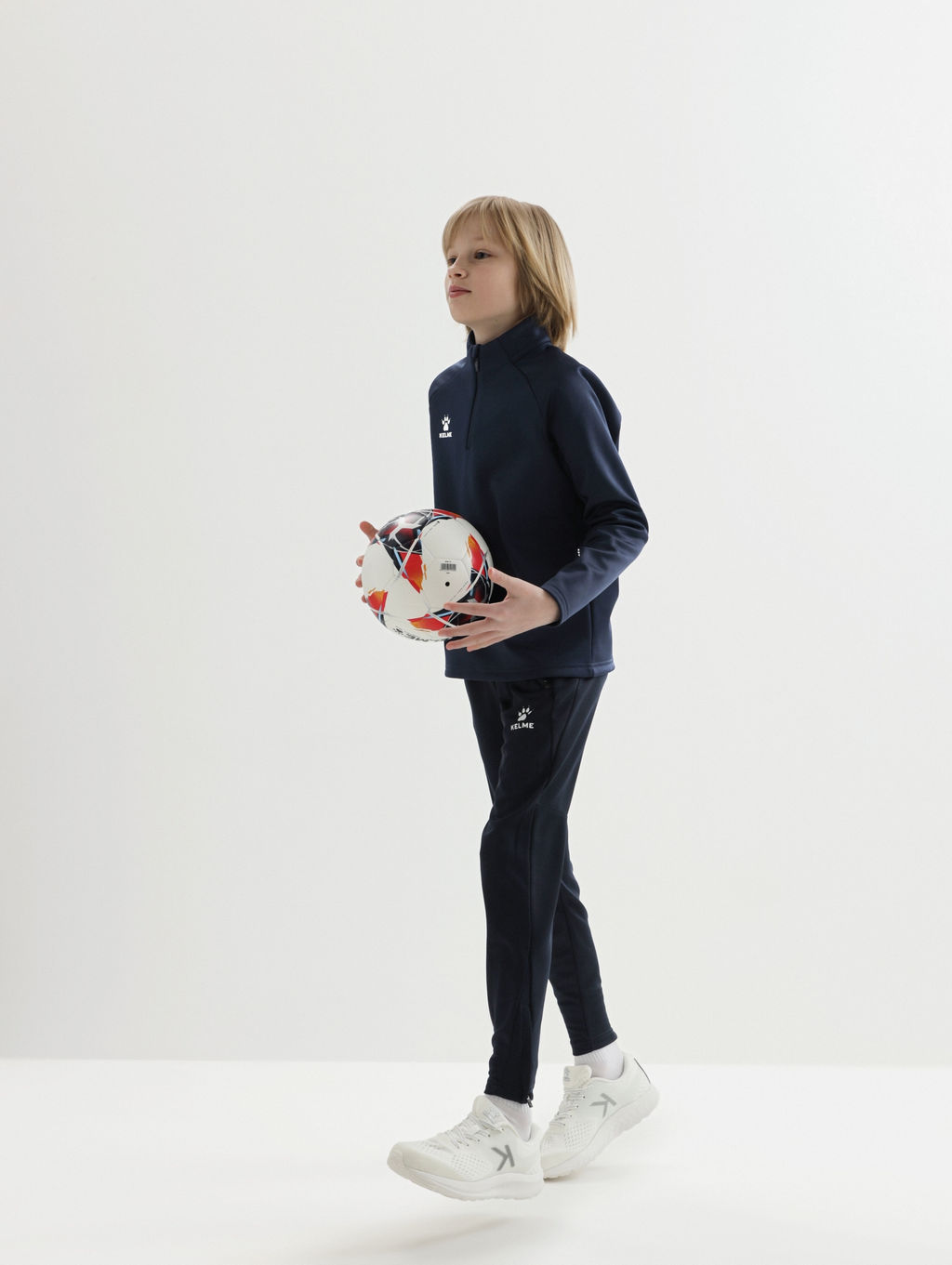 Детская олимпийка KELME Childrens Pullover (plus Fleece) Dark Blue