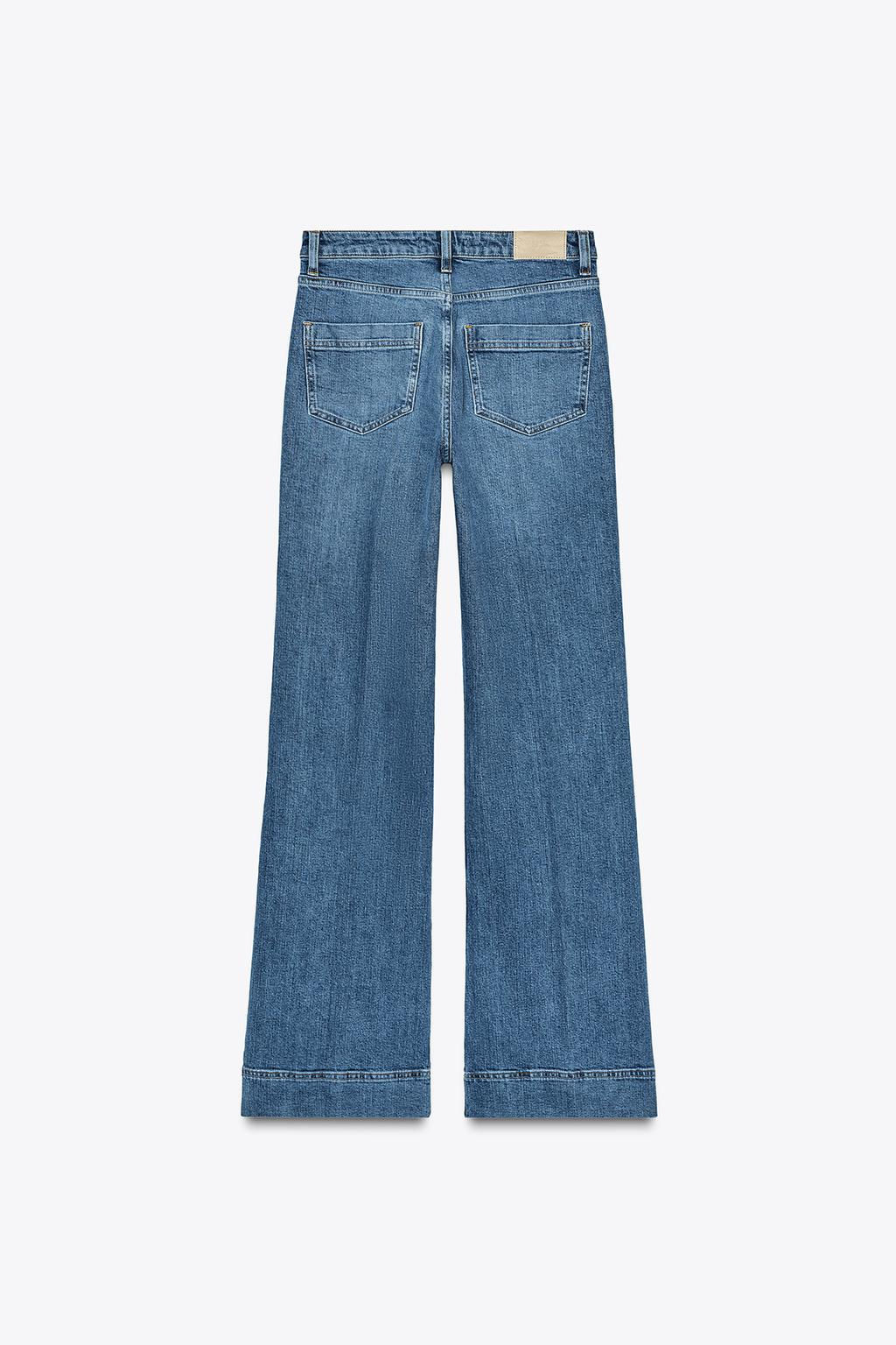 Z1975 HIGH-WAIST JEANS WITH PATCH POCKETS - Zara фото 10