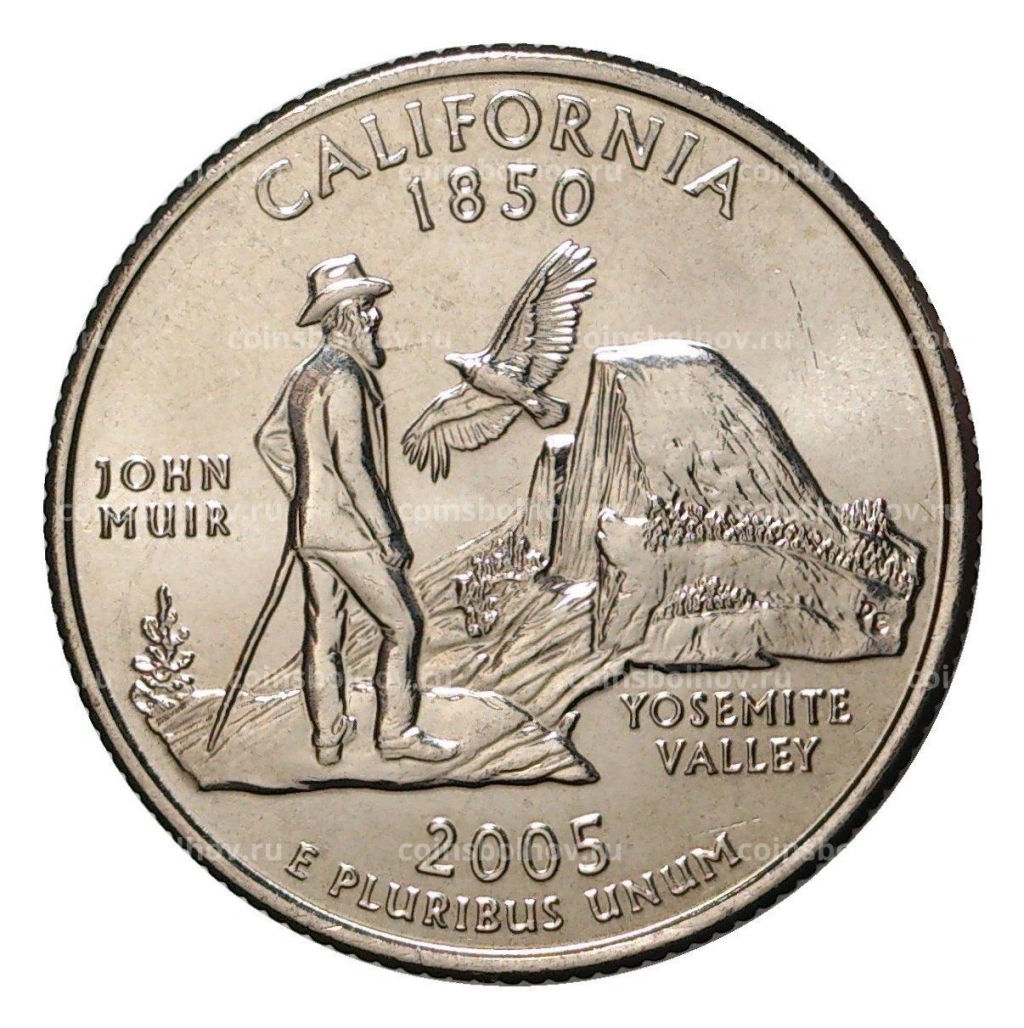 25 центов (1/4 доллара) 2005 года D США Штаты и территории  Калифорния