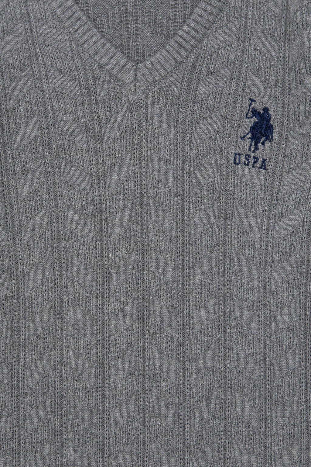 Серый меланжевый базовый свитер для мальчика - U.s. polo assn фото 13