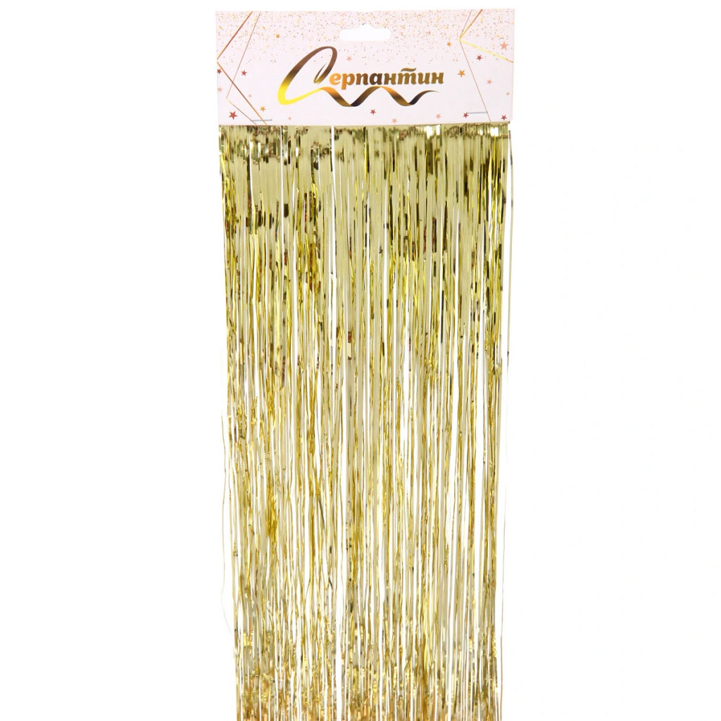 Цена за 10 шт. Дождик 2 м "Глянцевый стиль", золото
