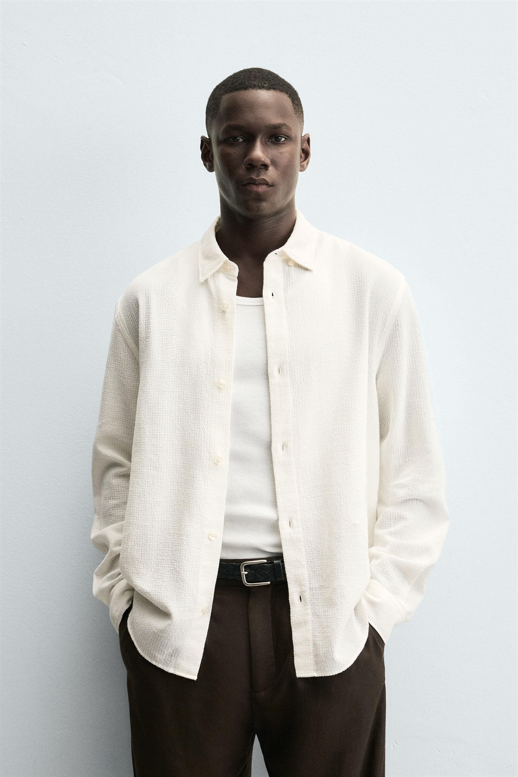 TEXTURED CHECK SHIRT - Zara фото 2