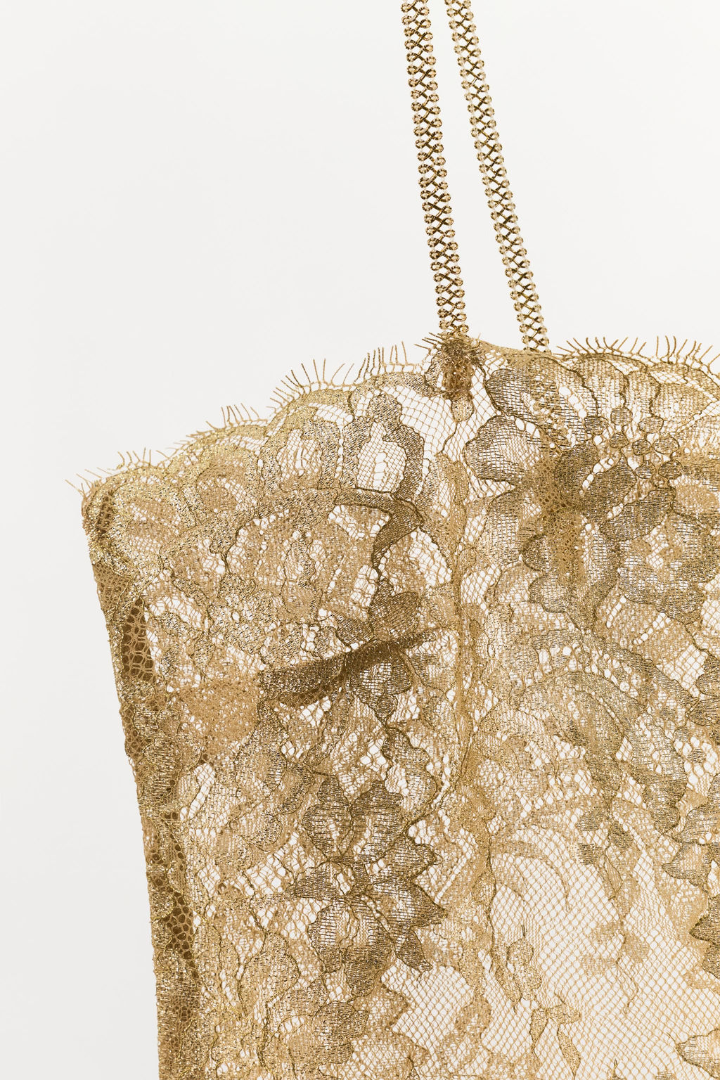 METALLIC THREAD LACE TOP - Zara фото 10