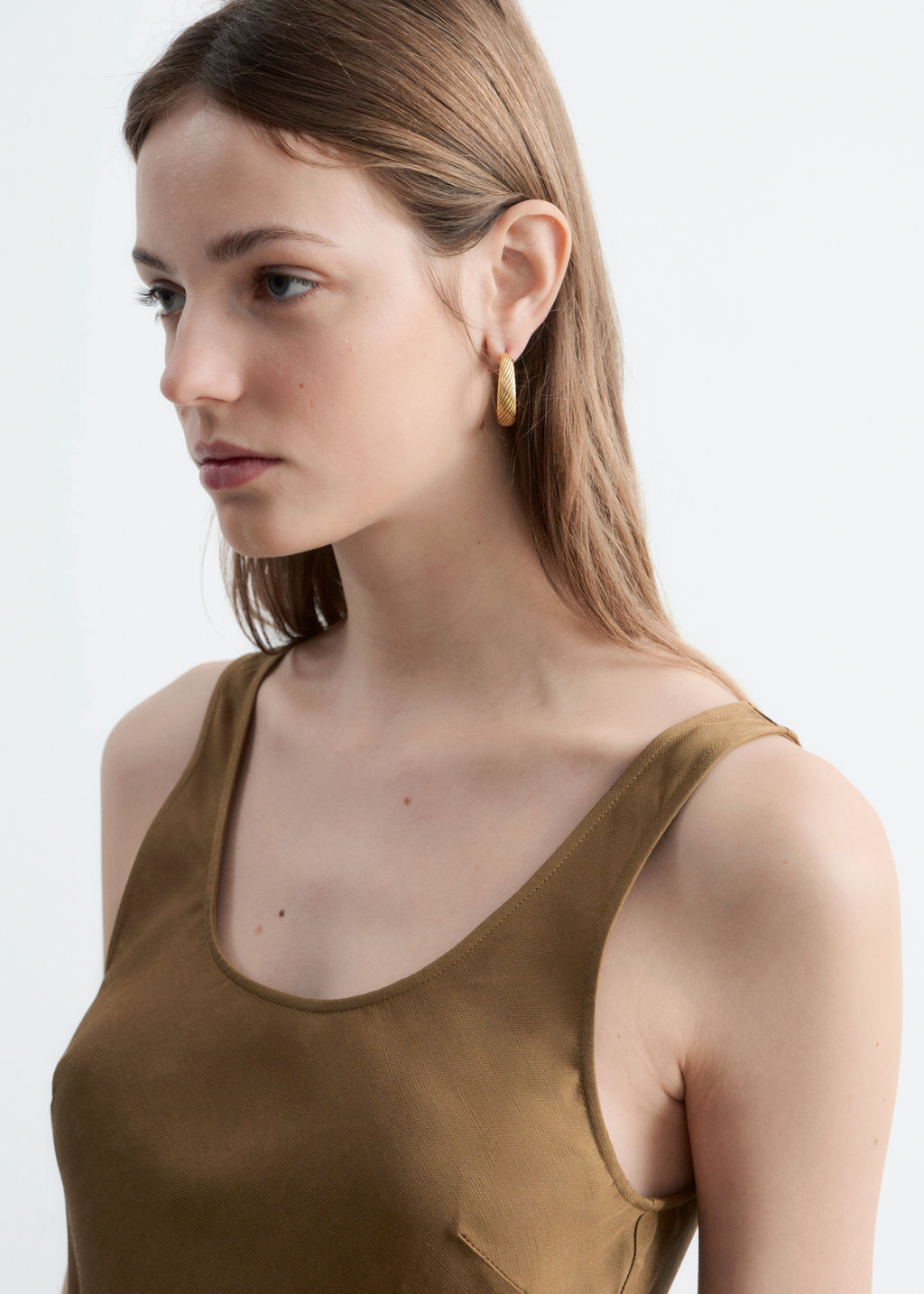 Vestido midi con corte al bies - H&m фото 7