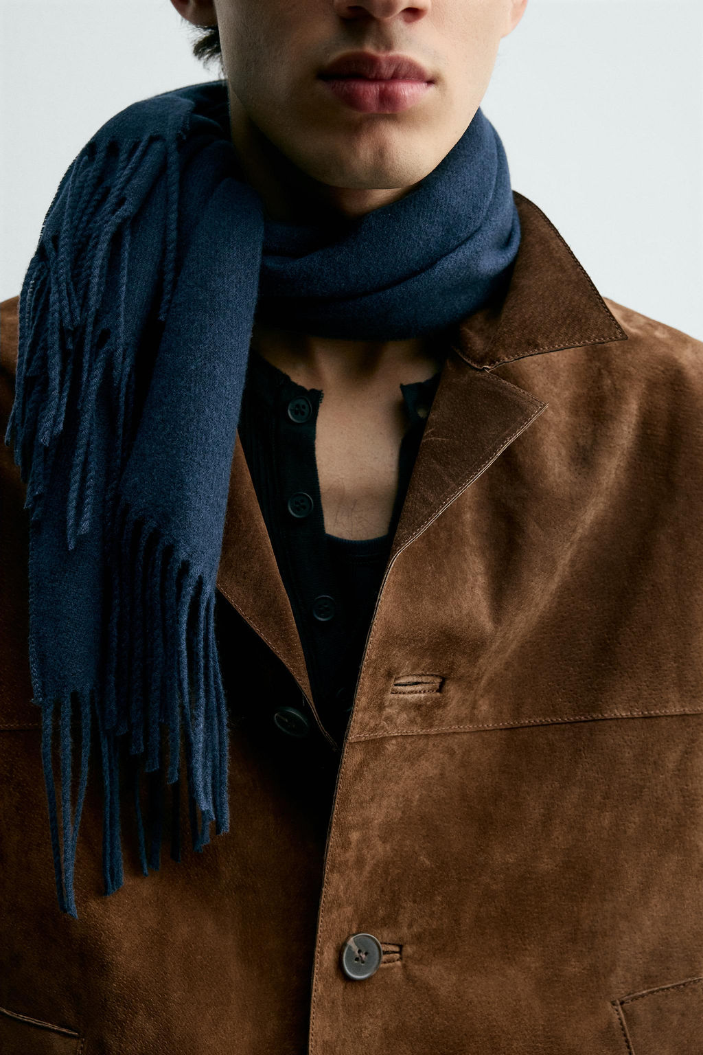 SUEDE LEATHER OVERSHIRT - Zara фото 15