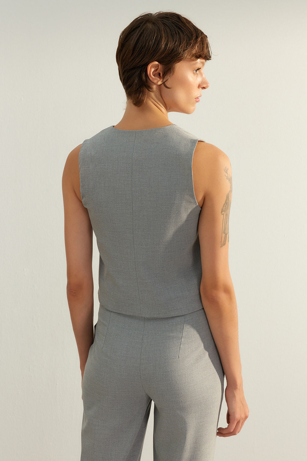 TRENDYOLMILLA Bordo Premium Dugmeli Crop Dokuma Yelek TWOAW24YE00061  фото 10