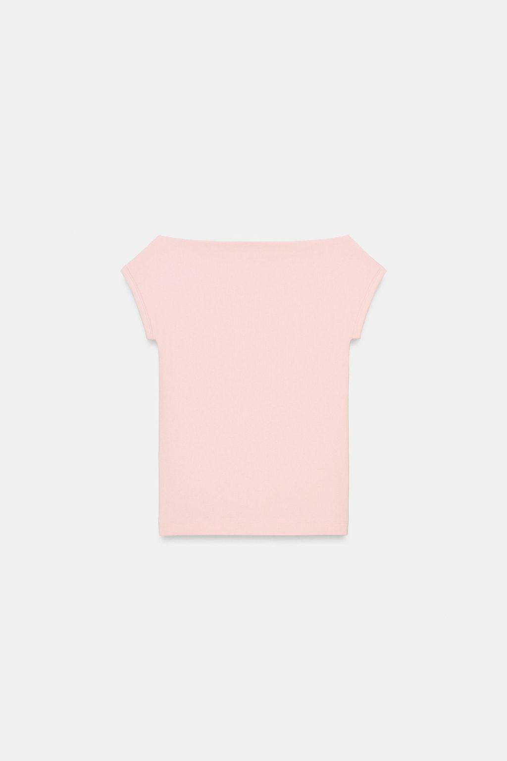 CAMISETA CUELLO BARCO / Rosa empolvado - Zara фото 5