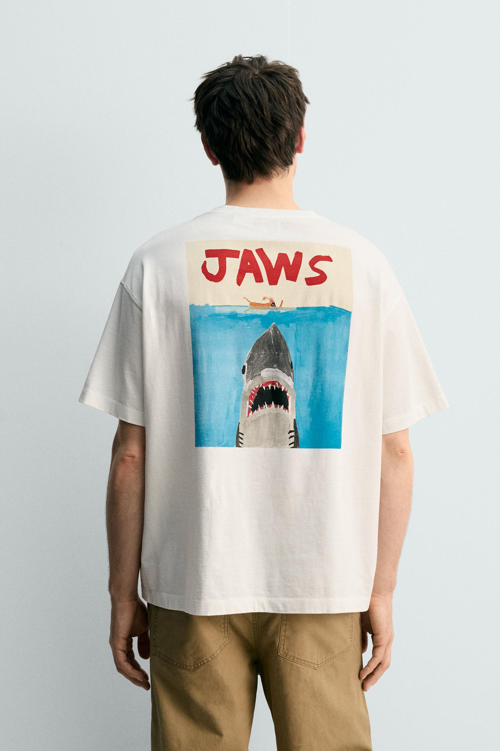 CAMISETA ILUSTRACI?N JAWS UCS LLC AND AMBLIN X DYLAN?S T-SHIRT CLUB X ZARA / blanco  фото 3