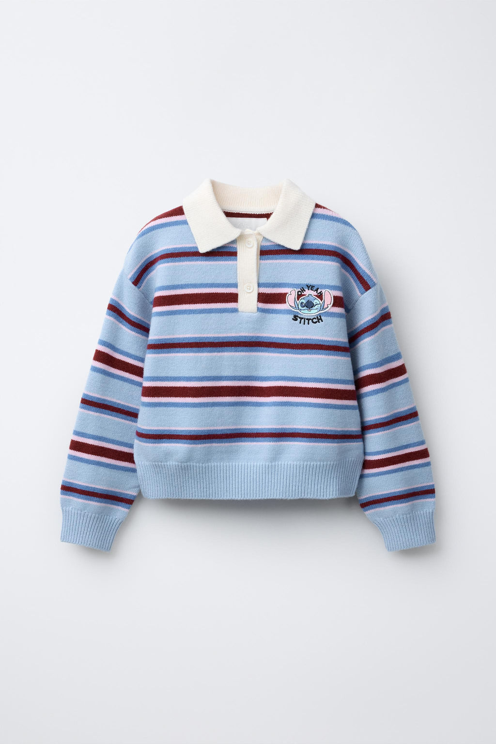 LILO & STITCH  DISNEY STRIPED POLO SWEATER