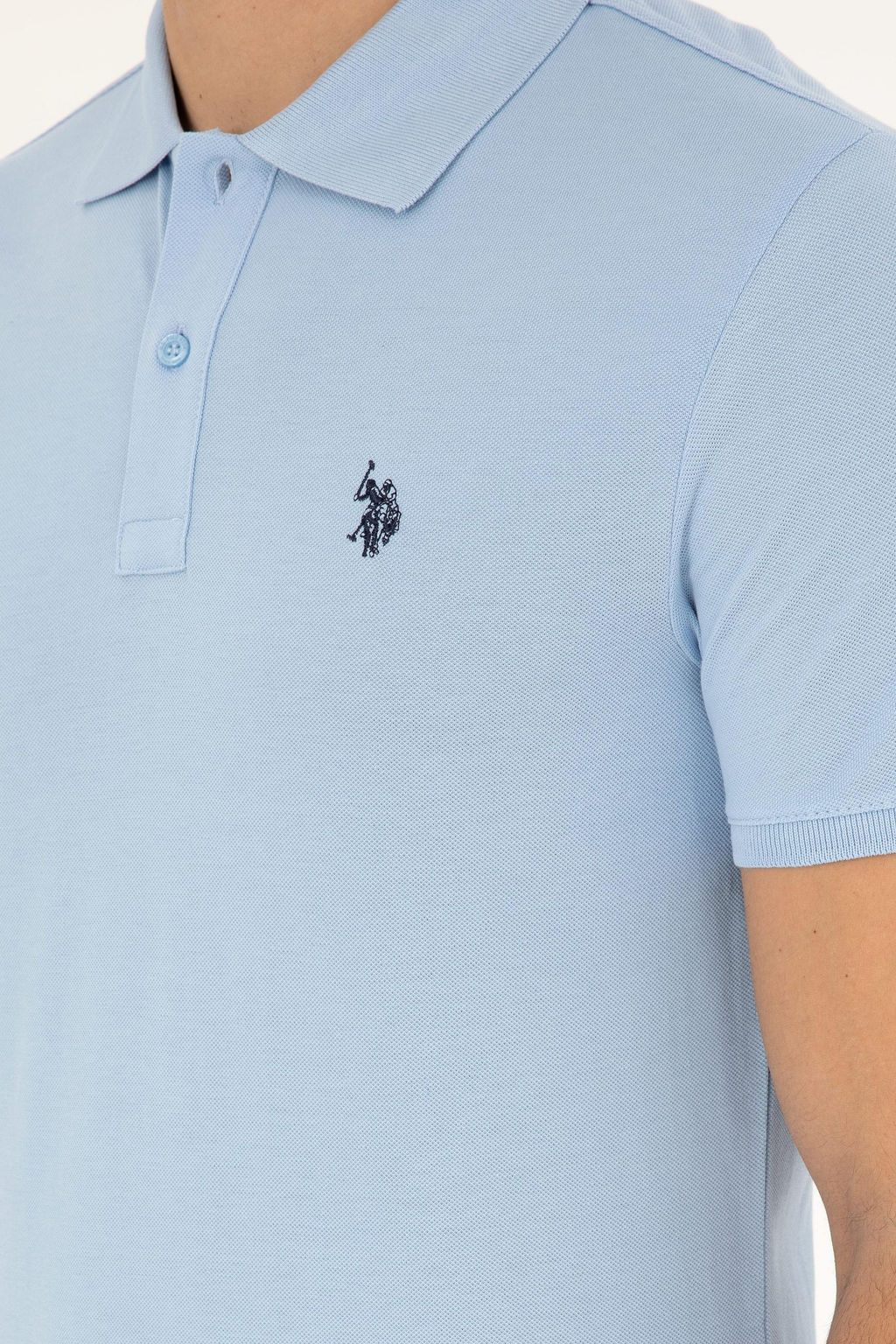 U. S. Polo Assn / Мужская голубая базовая футболка - U.s. polo assn фото 7