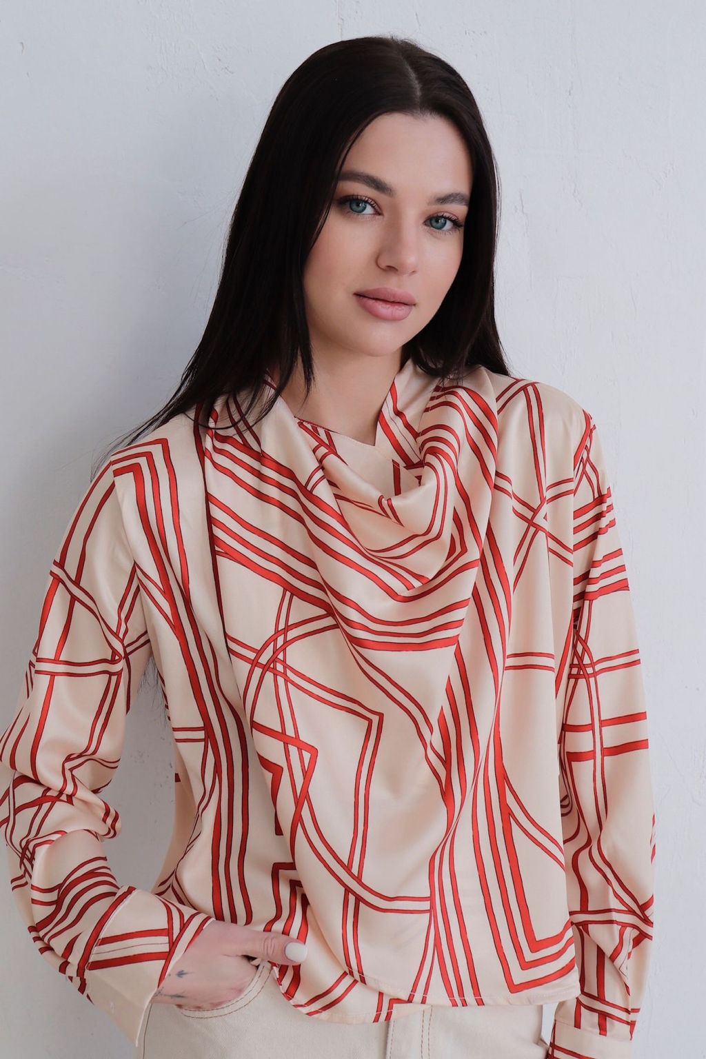 12012 Блуза с драпировкой - Martichelli фото 2