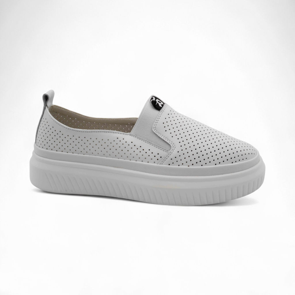 Кроссовки из натуральной кожи Р39-1 белые - Sport фото 2