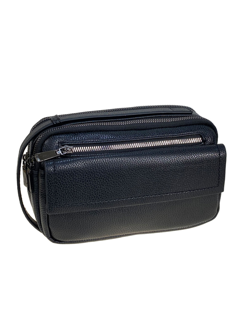 Сумка мужская из натуральной кожи, цвет черный