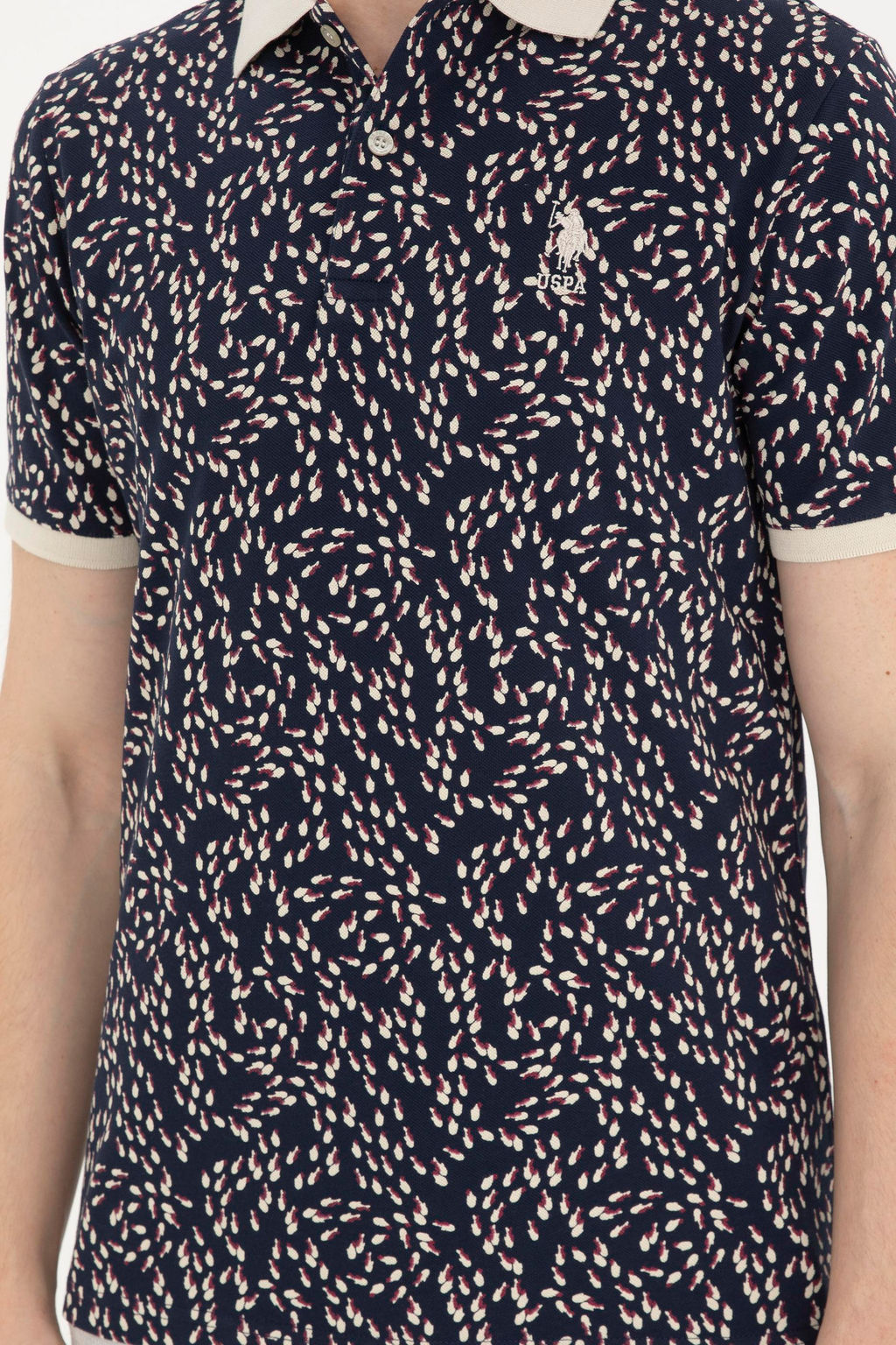 Мужская кремовая футболка - U.s. polo assn фото 6