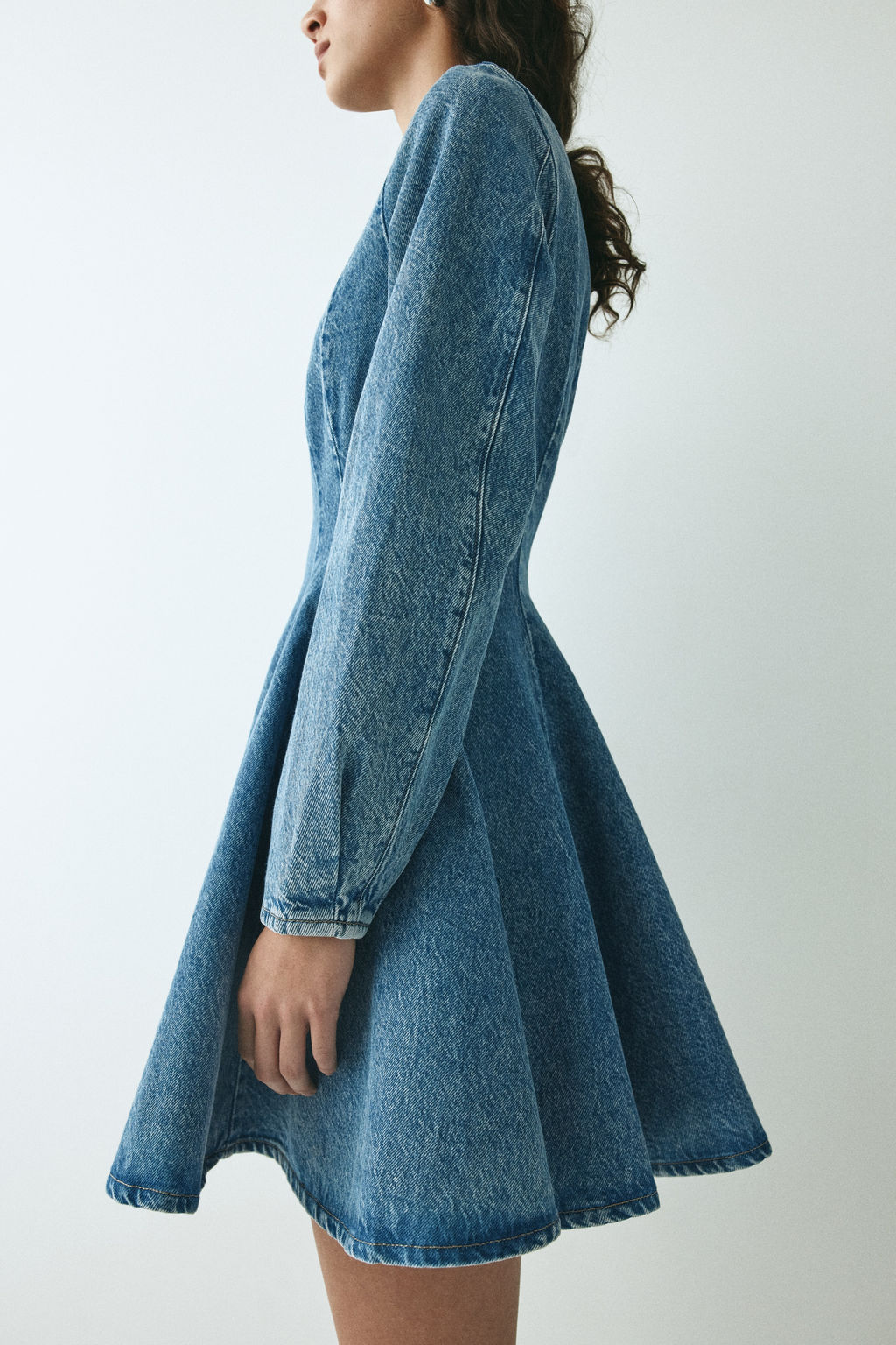 Vestido denim con falda acampanada - H&m фото 5