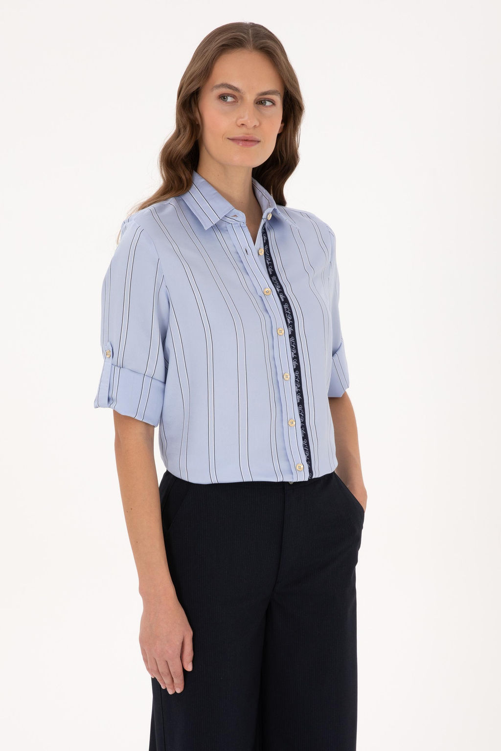 Kad_n A__k Mavi Uzun Kollu G_mlek - U.s. polo assn фото 3