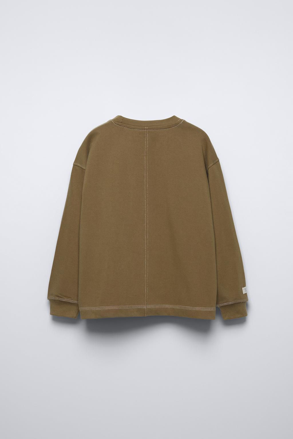 TOPSTITCHED T-SHIRT - Zara фото 8
