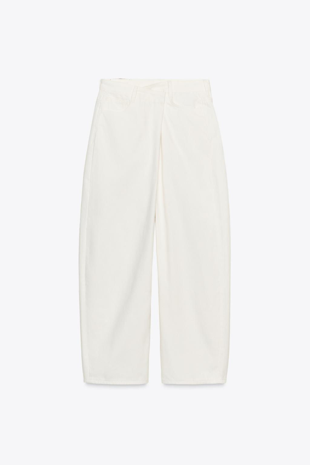 ZW COLLECTION PLEATED COTTON TROUSERS - Zara фото 7