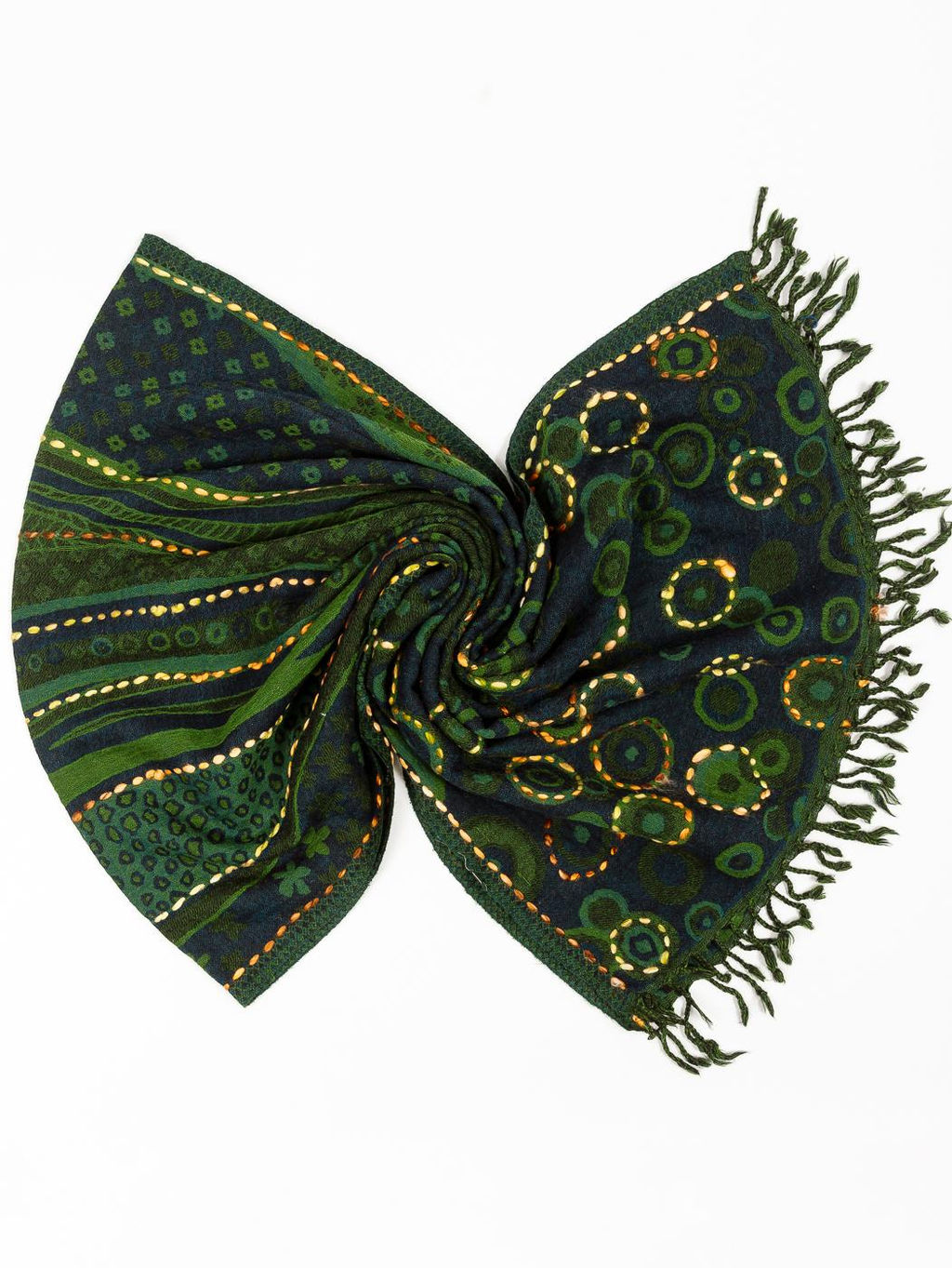 Палантин с вышивкой (шерсть вареная) в ассортименте № Тк906/98