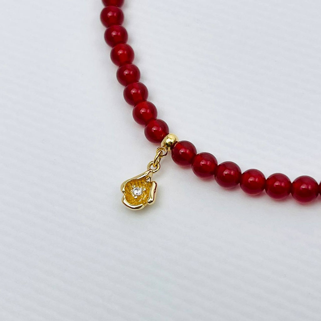 Бусы из Сердолика с подвеской 43 см +