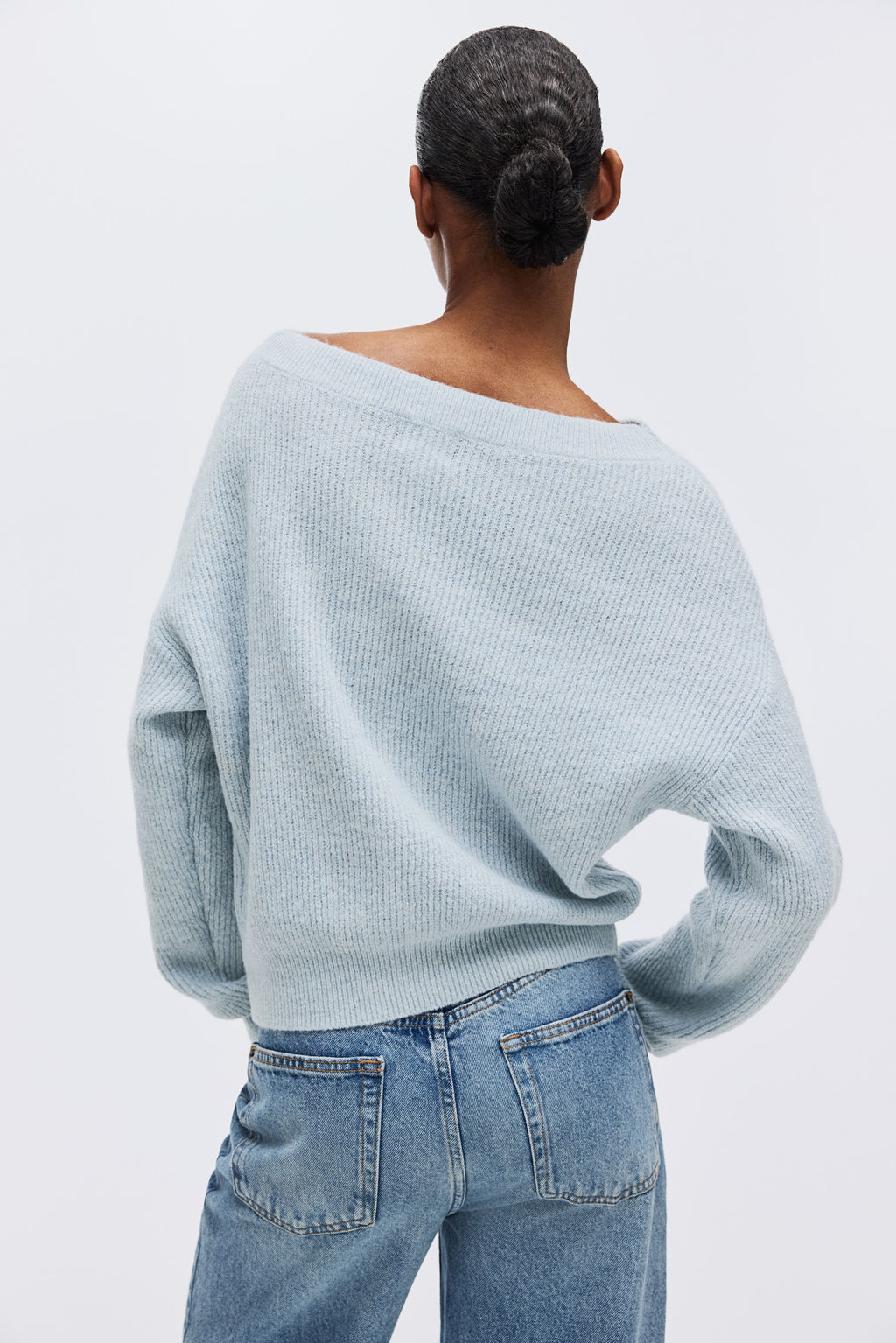 Jersey oversize con escote barco - H&m фото 9