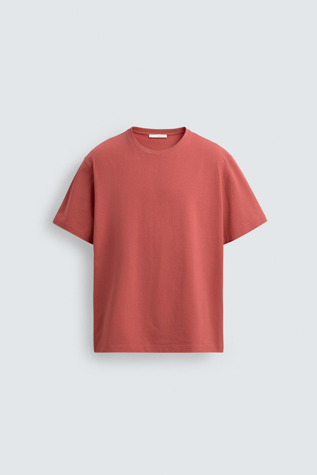 CAMISETA MEDIUM WEIGHT B?SICA /02 / Coral rojo - Zara фото 7