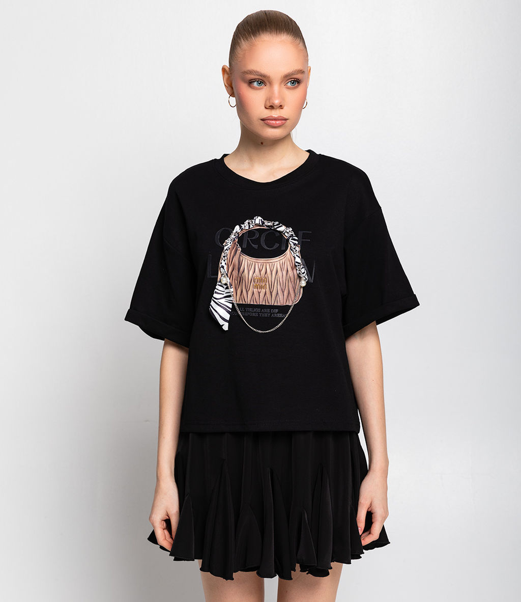 Футболка #КТ5008, чёрный