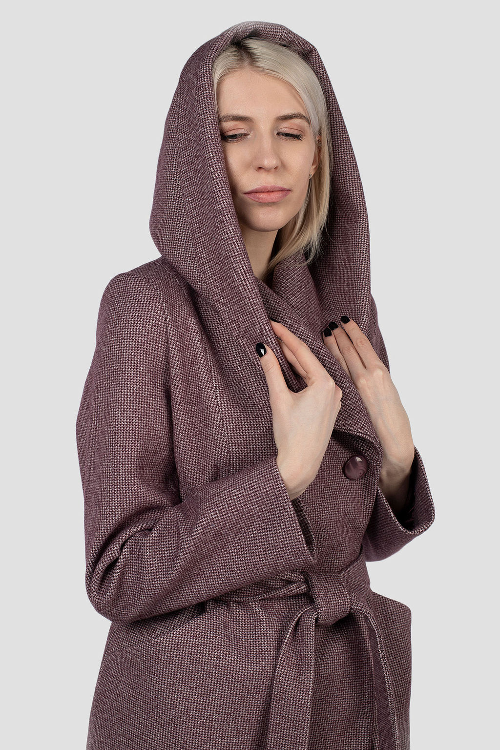 Пальто женское демисезонное (пояс) - El podio фото 8