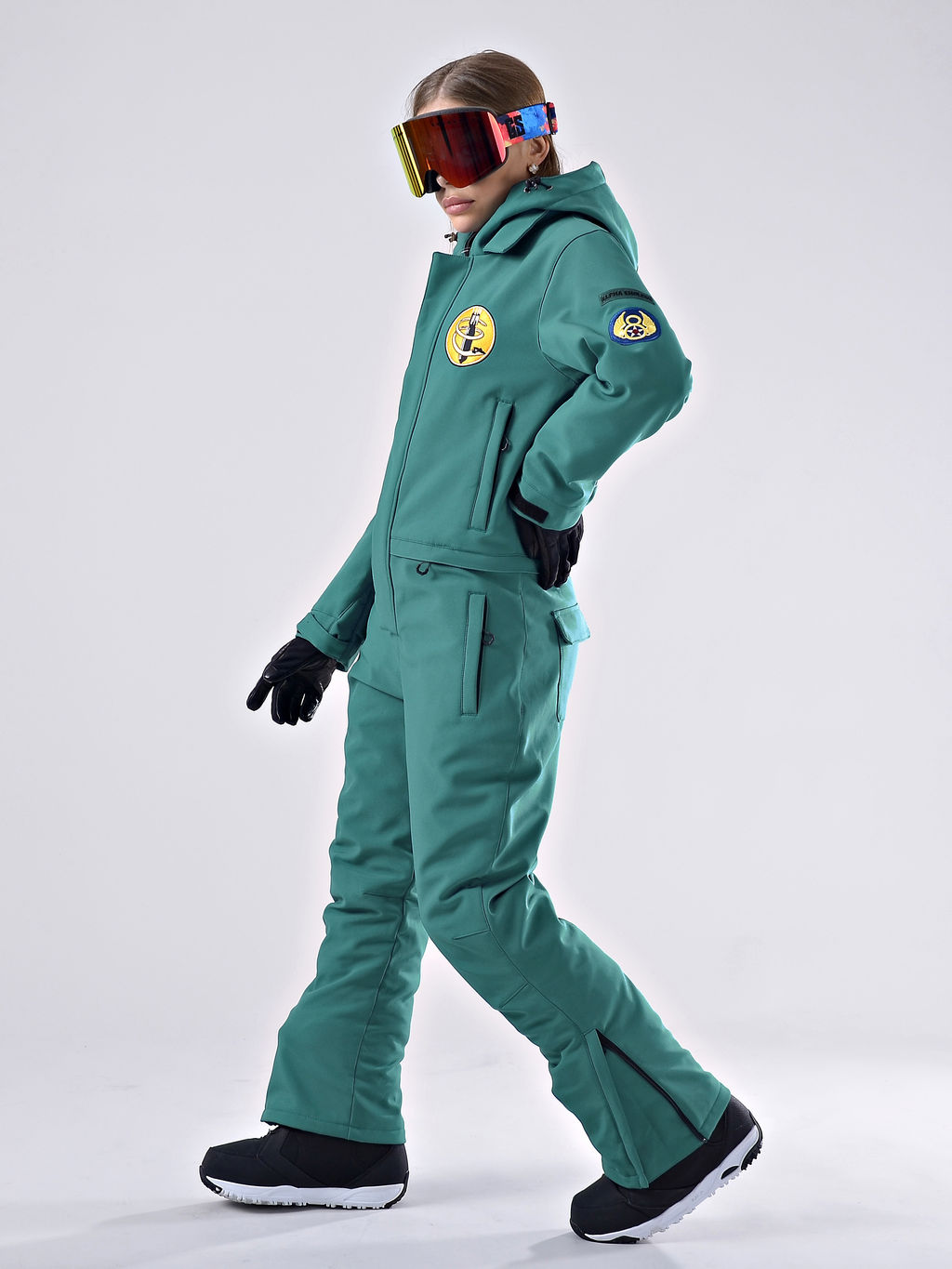 Женский зимний сноубордический комбинезон Alpha Endless 222/220730 GRN Изумрудный  фото 11