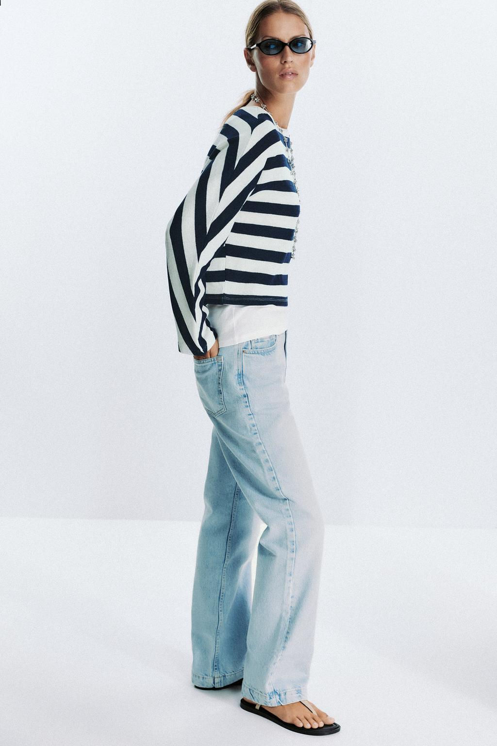 STRIPED BATWING SLEEVE TOP - Zara фото 3