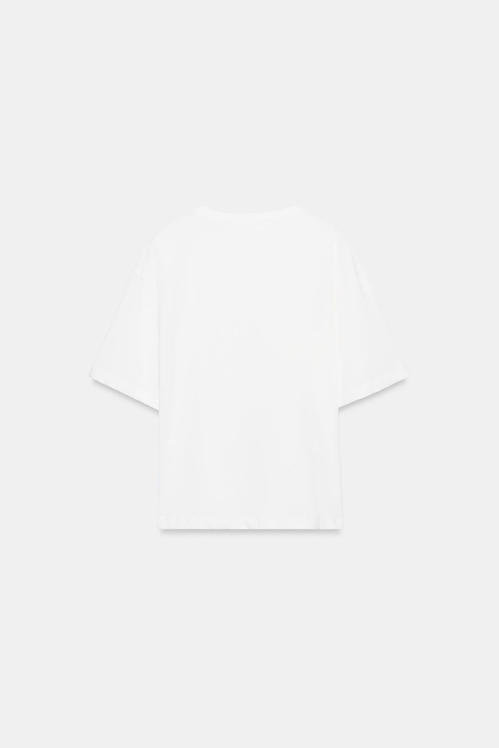 CAMISETA HEAVY COTTON APLIQUE / Blanco roto - Zara фото 6
