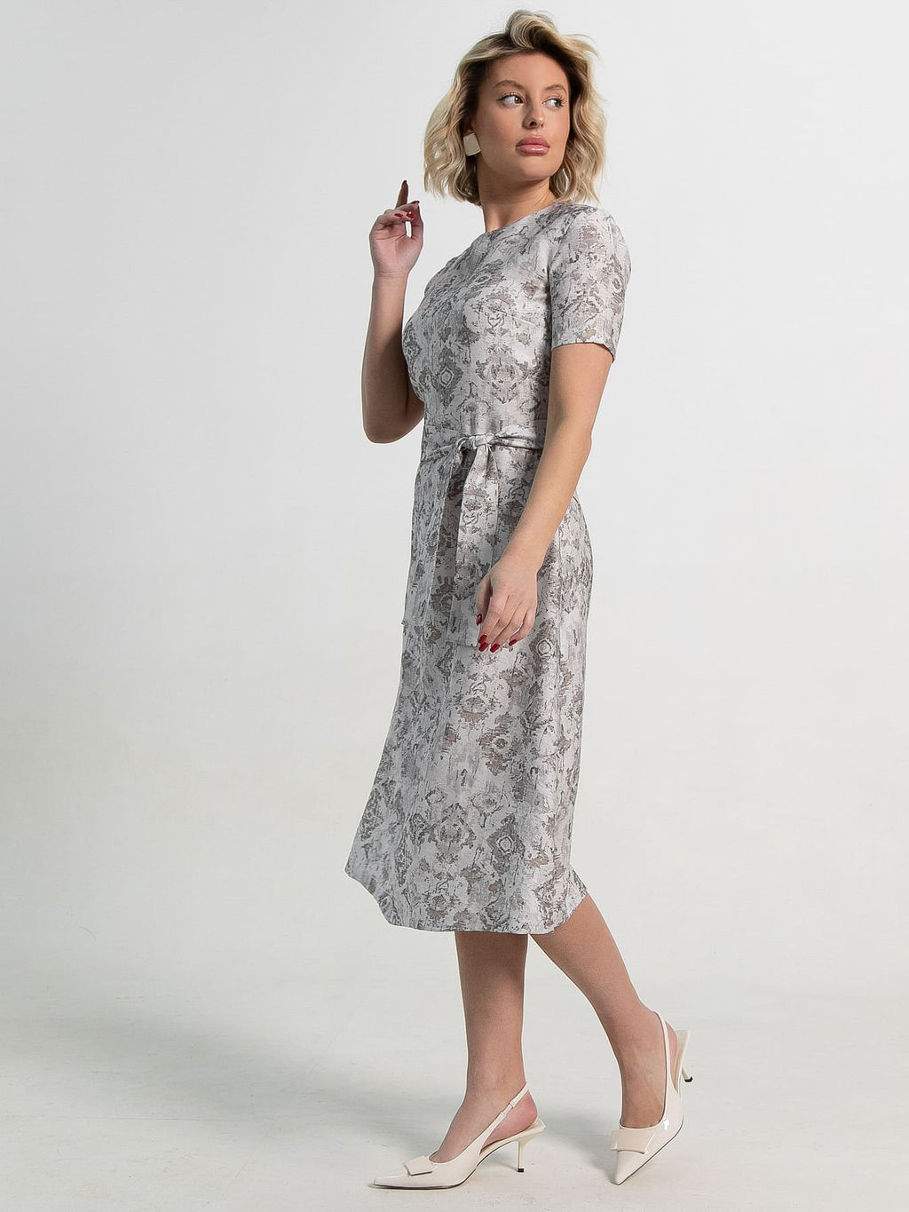 Платье Парижанка (серое) П15116-10М - Lt collection фото 7