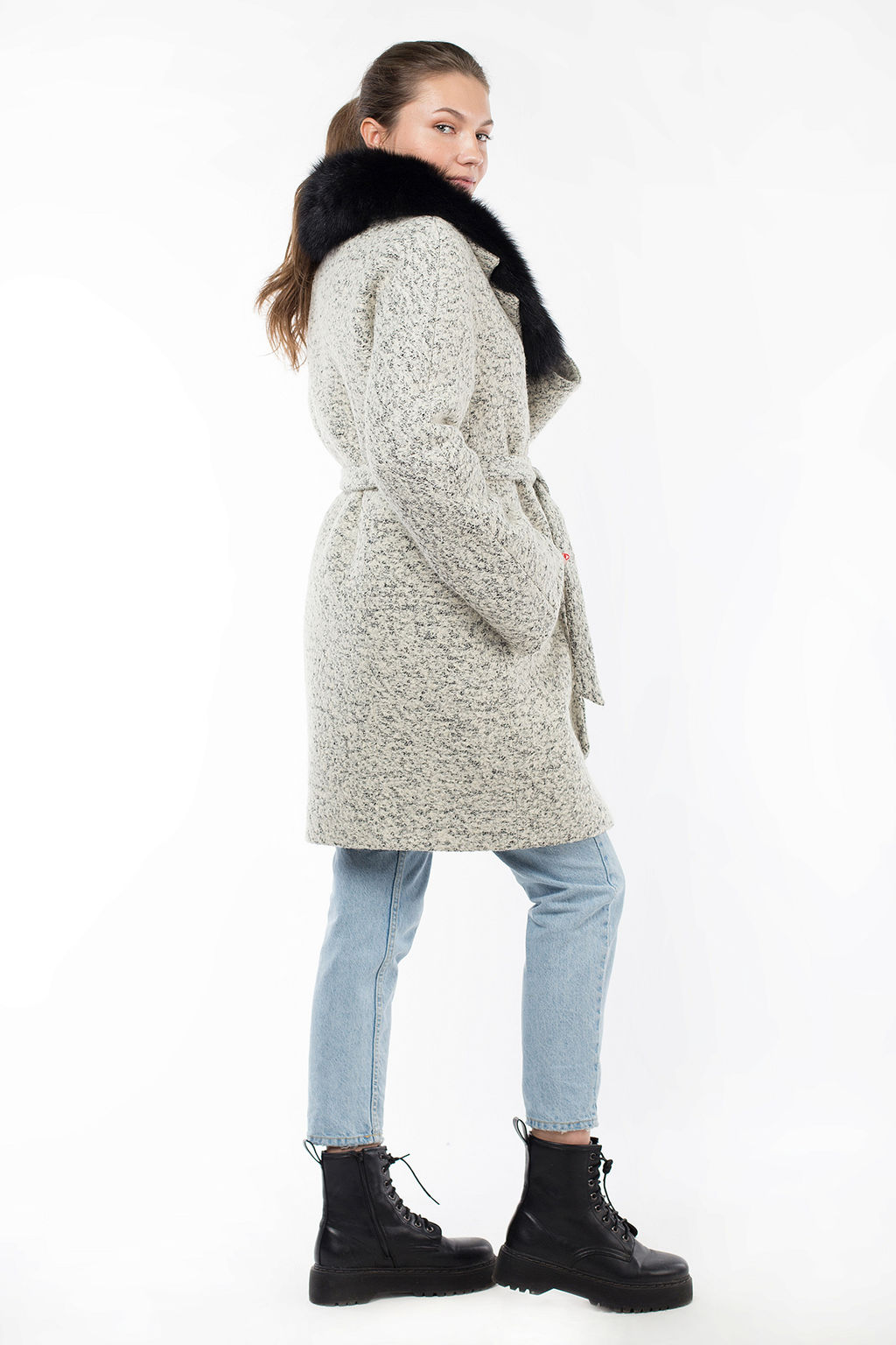 Пальто утепленное Мех натуральный (песец) - Империя пальто фото 4