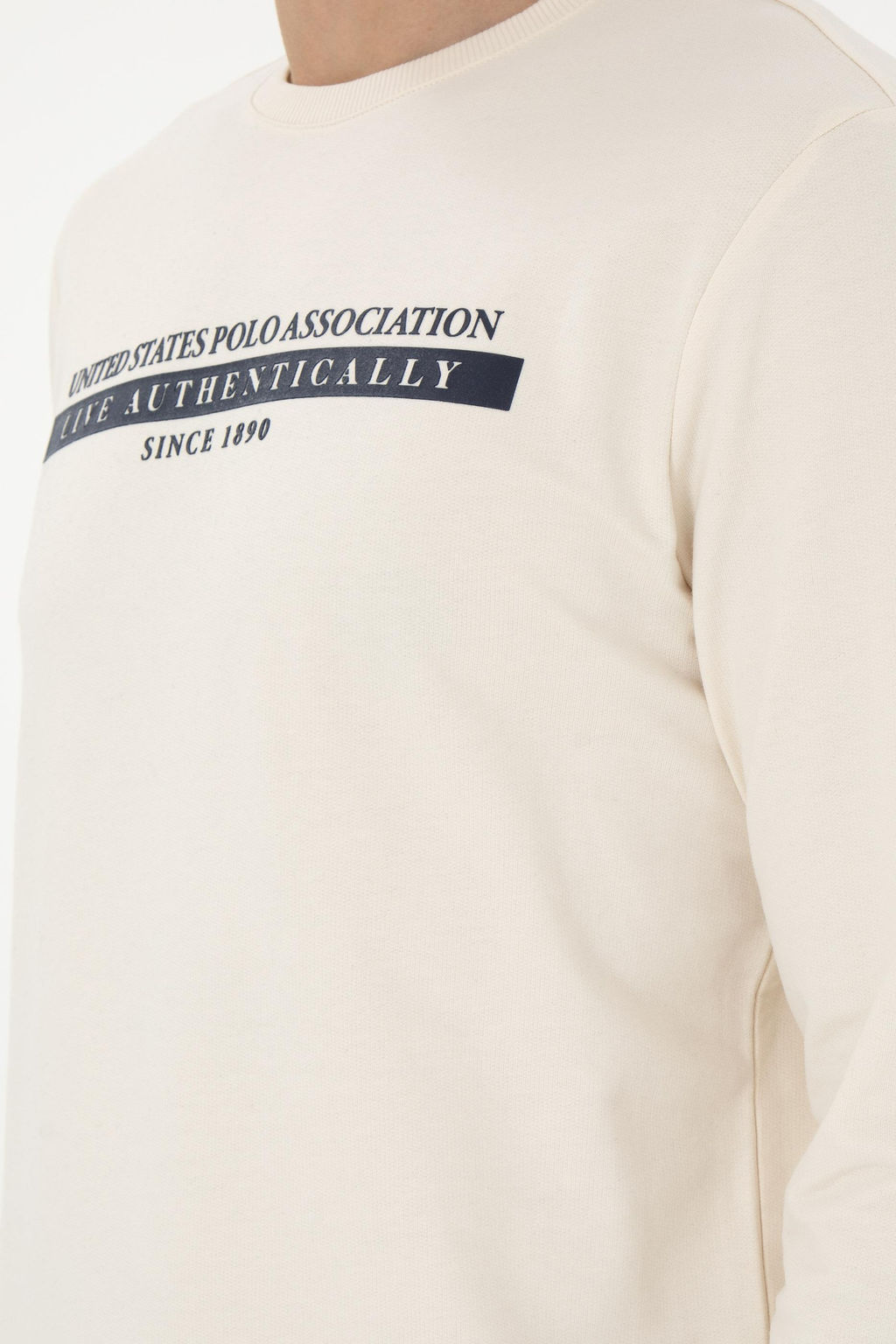 Мужской кремовый свитшот Неожиданная скидка в корзине - U.s. polo assn фото 7