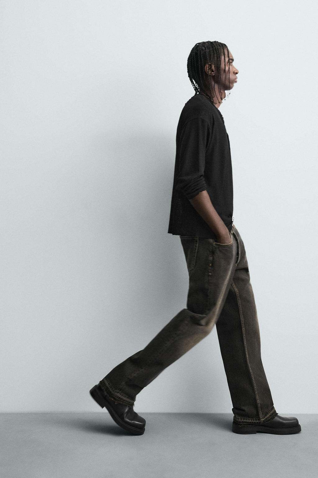RELAXED FLARE FIT JEANS - Zara фото 6