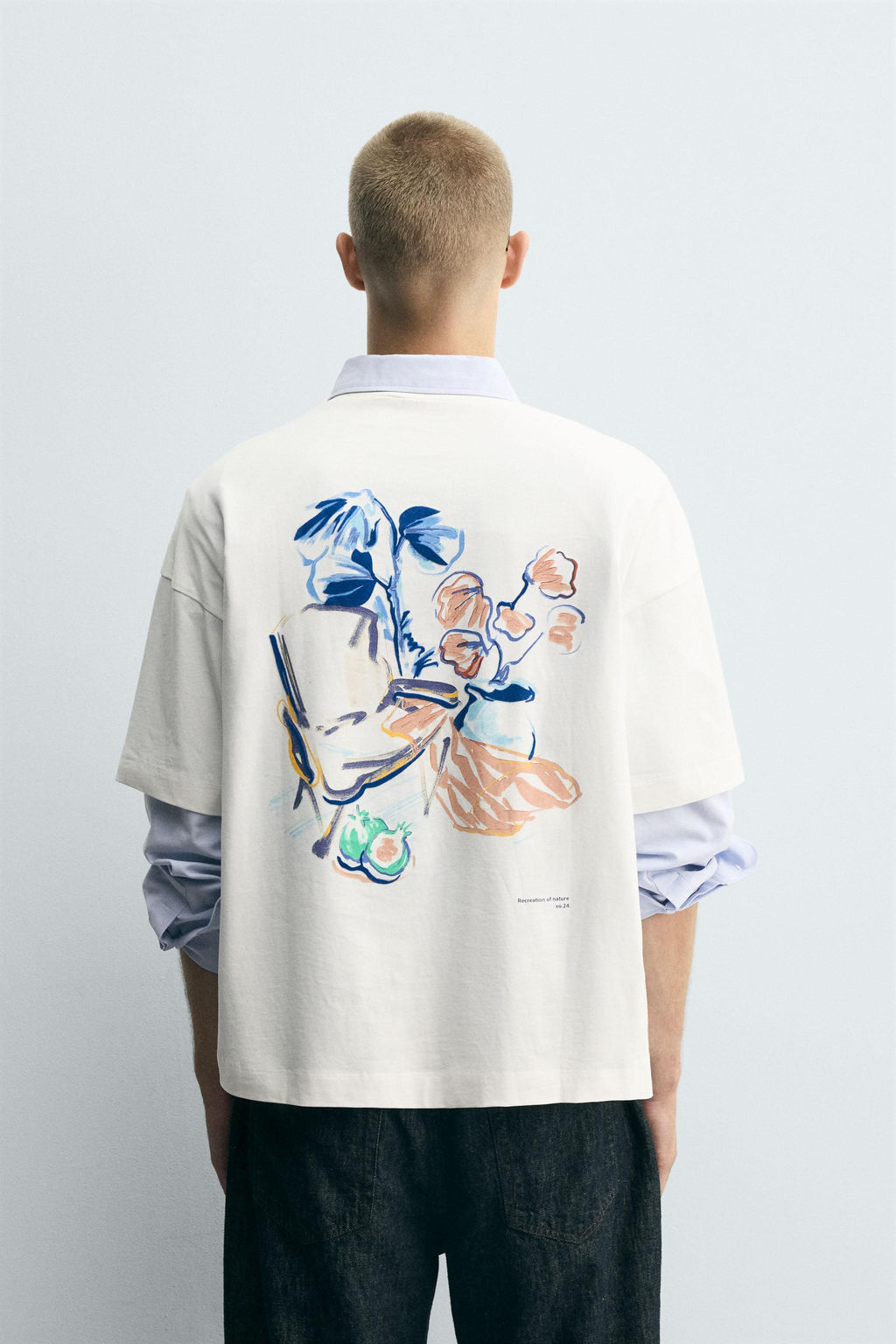CONTRAST PRINT T-SHIRT - Zara фото 3