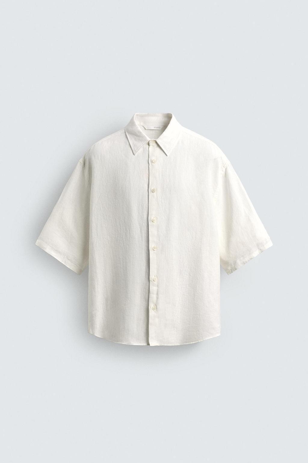CAMISA BOXY FIT 100% LINO / Blanco - Zara фото 7