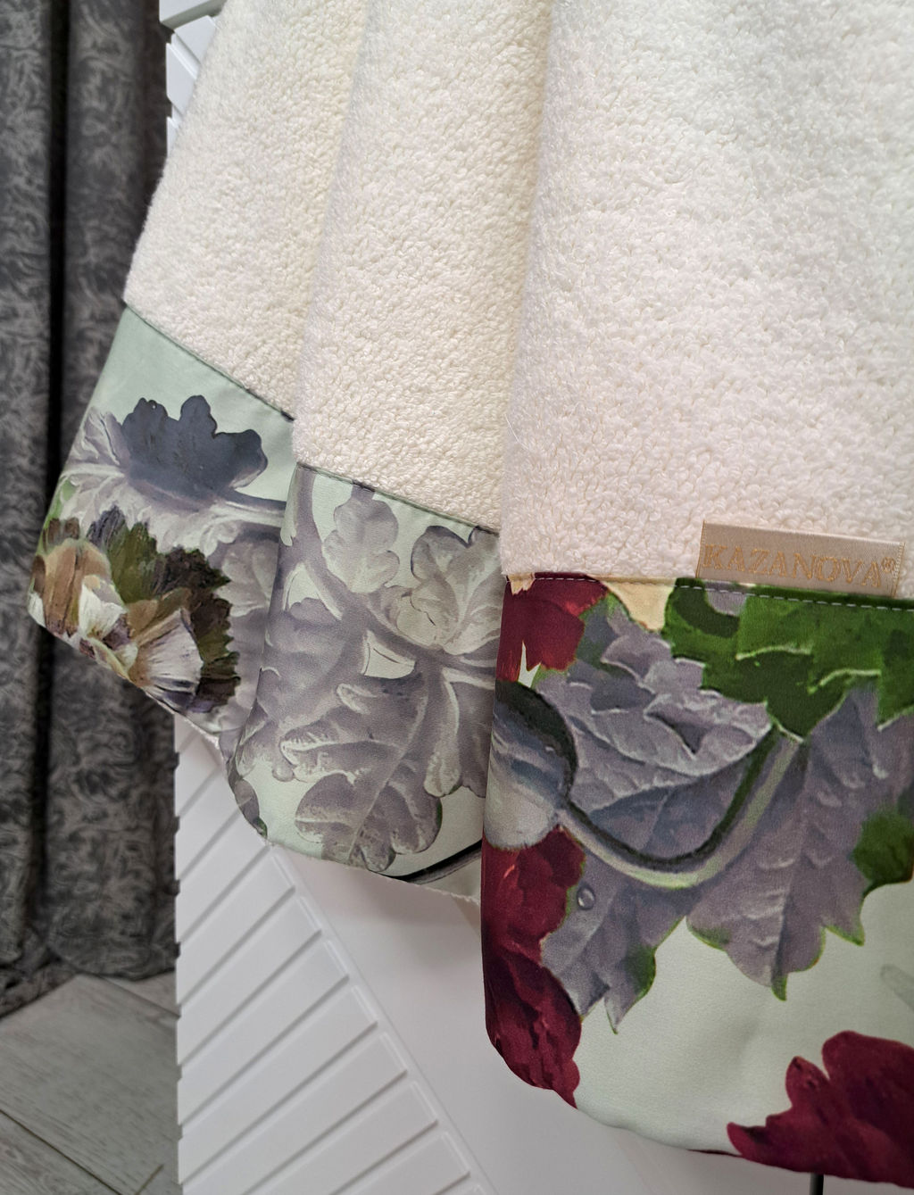 Полотенце Adora Фрезия мята (молоко) 50х90см - Kazanov.a. фото 4